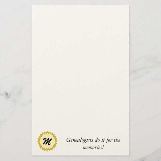 Stationery - Genealogisten tun es für die Erinneru Briefpapier (Vorderseite)