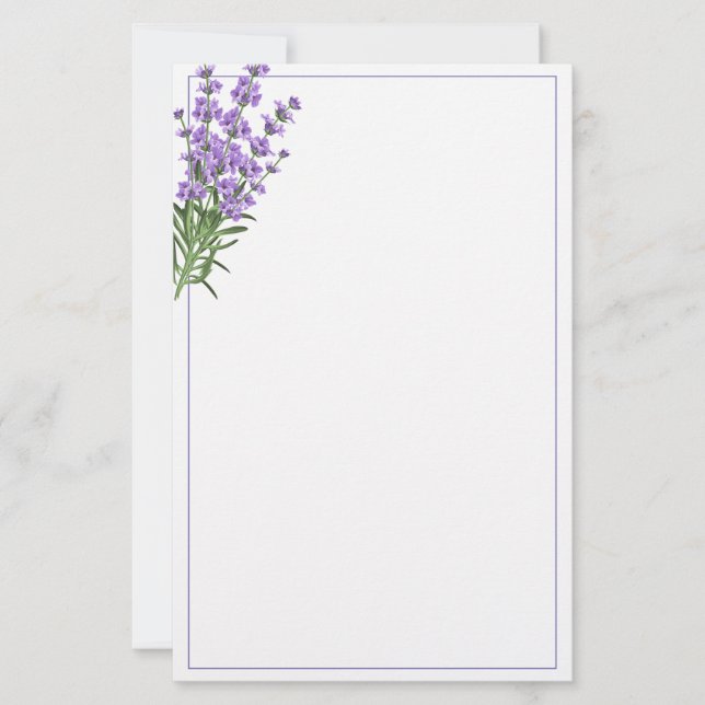 Stationery-Lavender Stationery Briefpapier (Vorderseite)