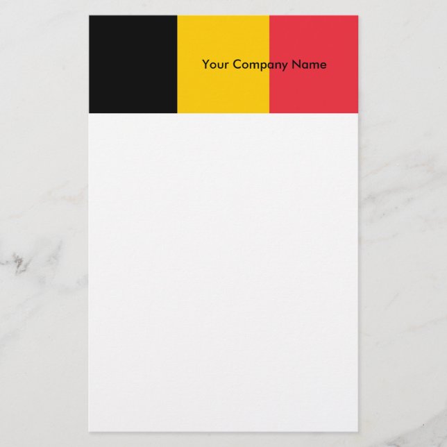 Stationery mit der Flagge Belgiens Briefpapier (Vorderseite)