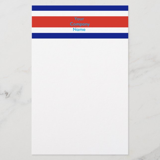 Stationery mit der Flagge Costa Ricas Briefpapier (Vorderseite)