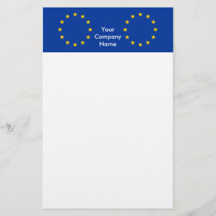Stationery mit der Flagge der europäischen Gewerks Briefpapier