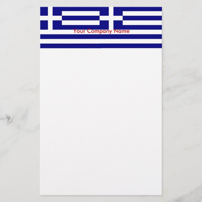Stationery mit der Flagge Griechenlands Briefpapier (Vorderseite)