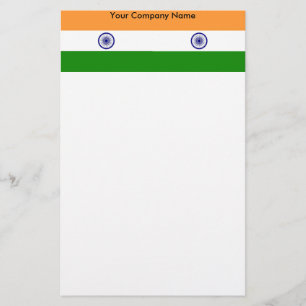 Stationery mit der Flagge Indiens Briefpapier