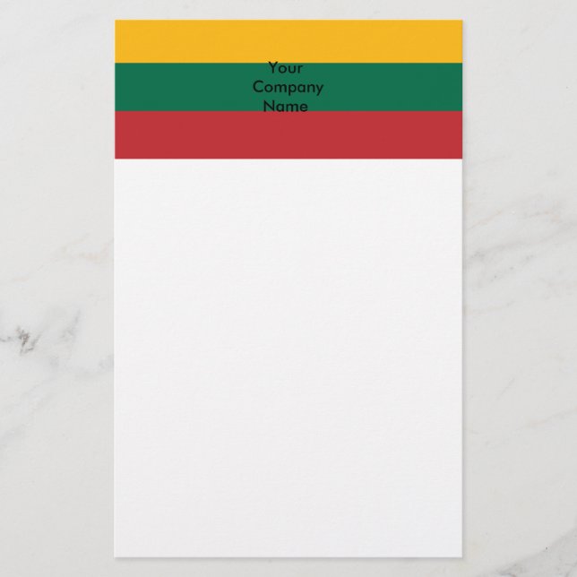 Stationery mit der Flagge Litauens Briefpapier (Vorderseite)