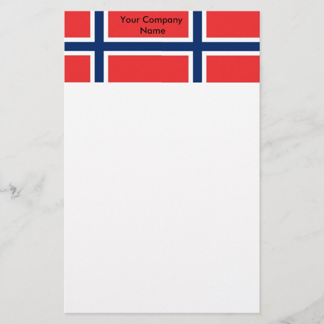Stationery mit der Flagge Norwegens Briefpapier (Vorderseite)