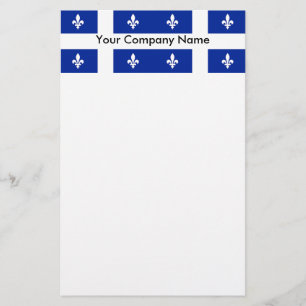Stationery mit der Flagge Quebec, Kanada Briefpapier