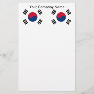 Stationery mit der Flagge Südkoreas Briefpapier