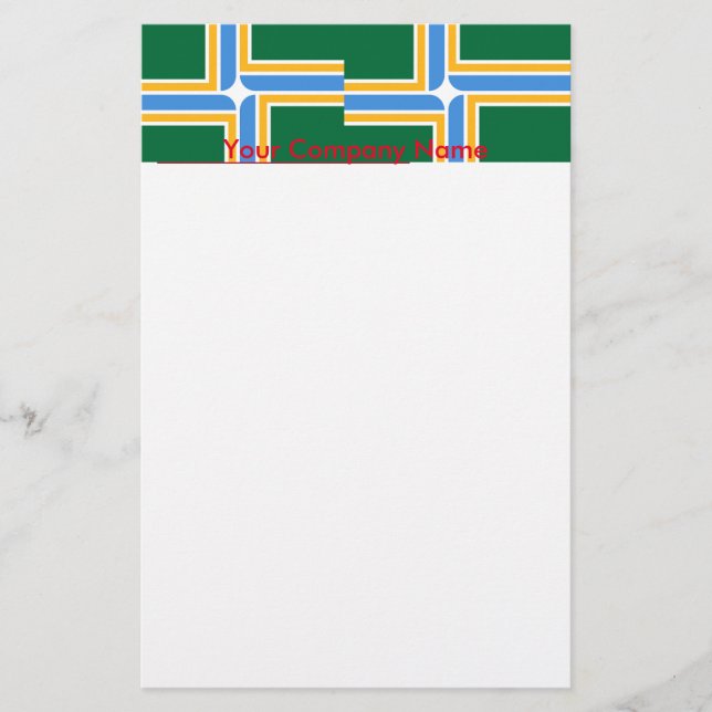 Stationery mit der Flagge von Portland, Oregon Briefpapier (Vorderseite)