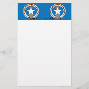 Stationery mit Flagge auf den nördlichen Mariana-I Briefpapier