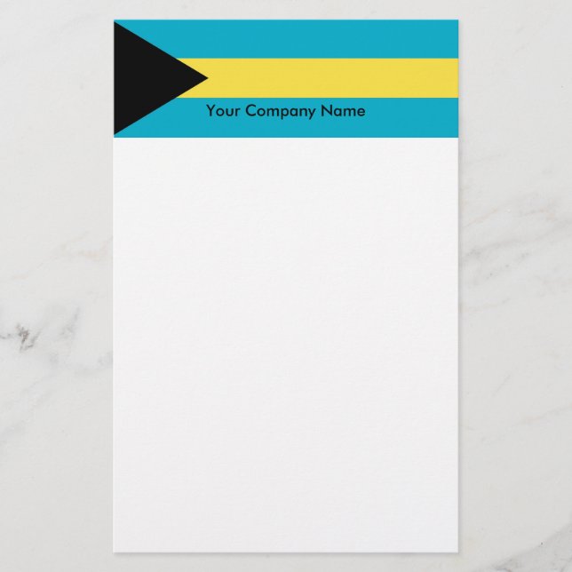 Stationery mit Flagge der Bahamas Briefpapier (Vorderseite)