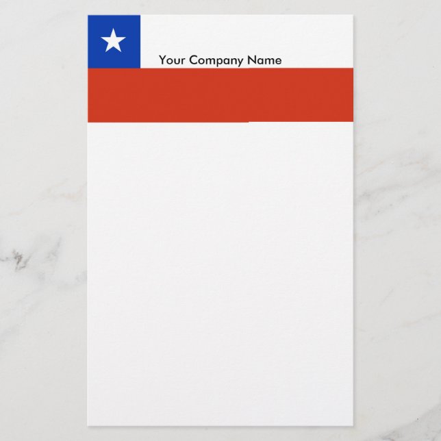 Stationery mit Flagge des Chilen Briefpapier (Vorderseite)
