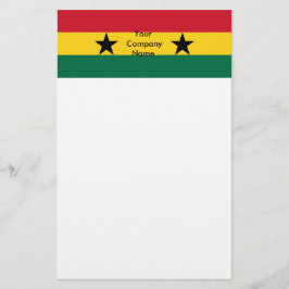 Stationery mit Flagge Ghanas Briefpapier