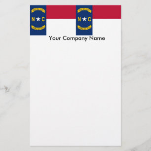 Stationery mit Flagge in North Carolina Briefpapier