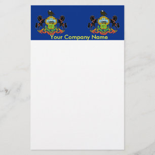 Stationery mit Flagge in Pennsylvania Briefpapier