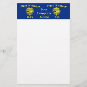 Stationery mit Flagge Oregon Briefpapier