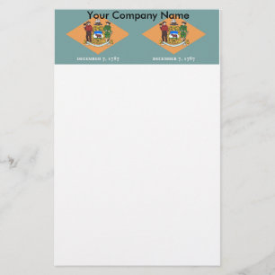Stationery mit Flagge von Delaware Briefpapier