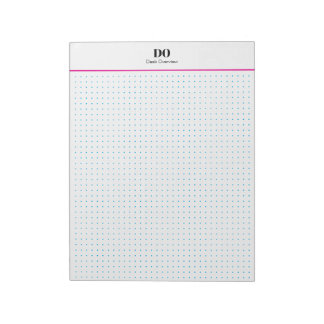Stationery Monogram Initials Dot Grid Notepad Notizblock