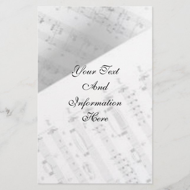 Stationery Music Keys Briefpapier (Vorderseite)