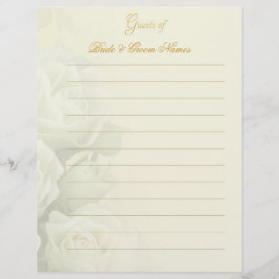 Stationery of Wedbook - White Roses