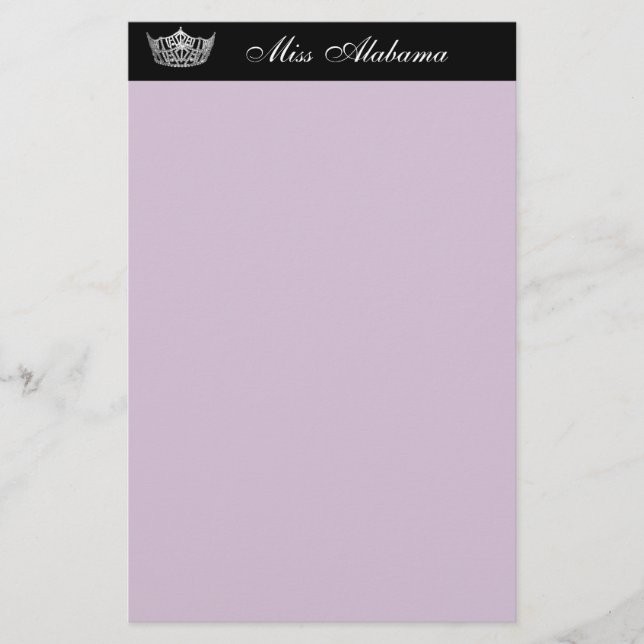 Stationery Paper Pageant Crown & Title Briefpapier (Vorderseite)