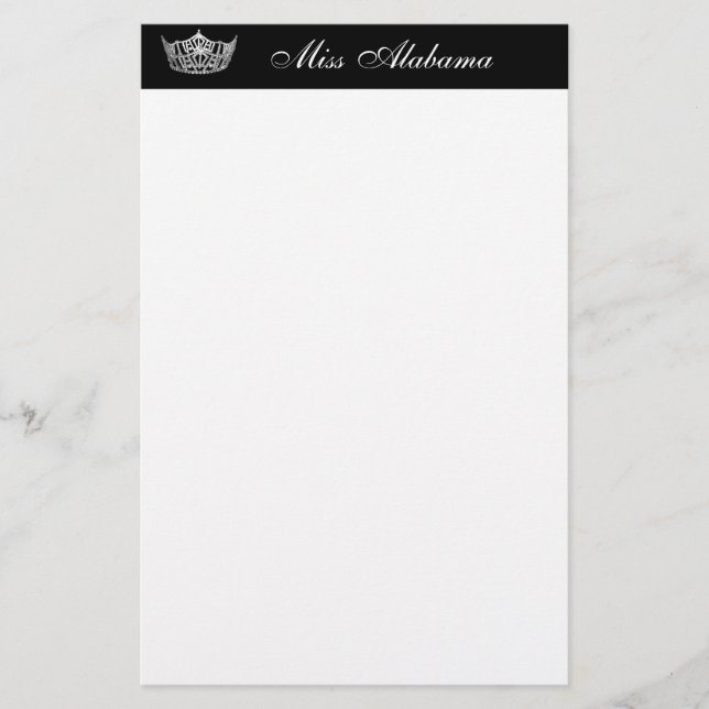 Stationery Paper Pageant Crown & Title Briefpapier (Vorderseite)