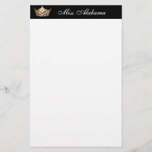 Stationery Paper Pageant Crown & Title Briefpapier