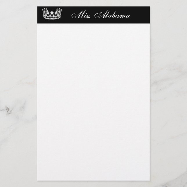 Stationery Paper Pageant Crown & Title Briefpapier (Vorderseite)