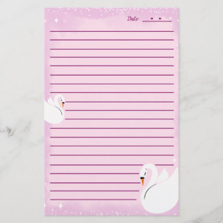 Stationery paper Swan delicate  Briefpapier