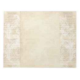 Stationery Paper Vintage Music Sheet Cream Blush Notizblock