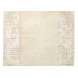 Stationery Paper Vintage Music Sheet Cream Blush Notizblock