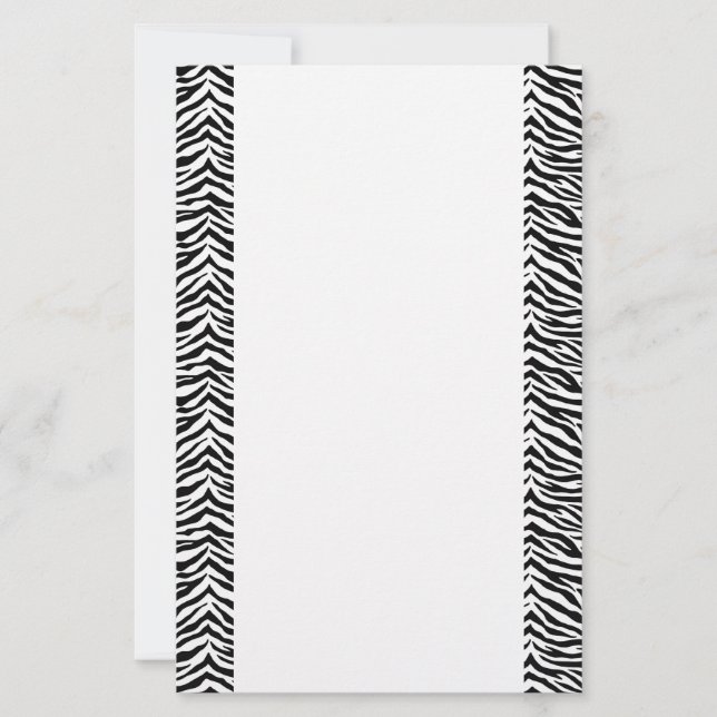 Stationery Paper-Zebra Briefpapier (Vorderseite)
