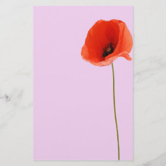 Stationery poppy briefpapier