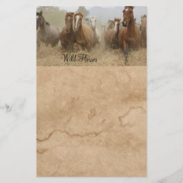 Stationery Schöne Running Wild Horses Briefpapier