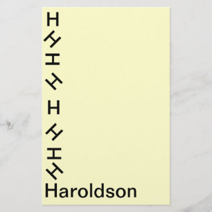 Stationery - Tumbling Monogram (Nachname) Briefpapier