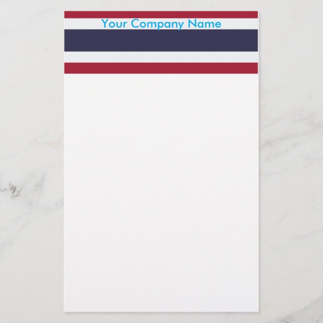Stationery with Flag of Thailand Briefpapier (Vorderseite)