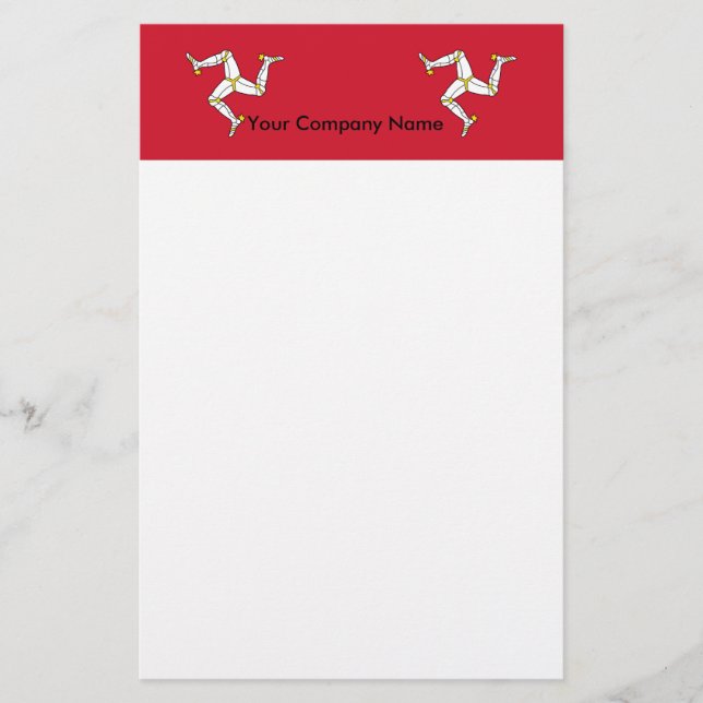 Stationery with Isle of Man Flag, Großbritannien Briefpapier (Vorderseite)