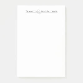 Stationierung personalisierter Paare Post-it Klebezettel