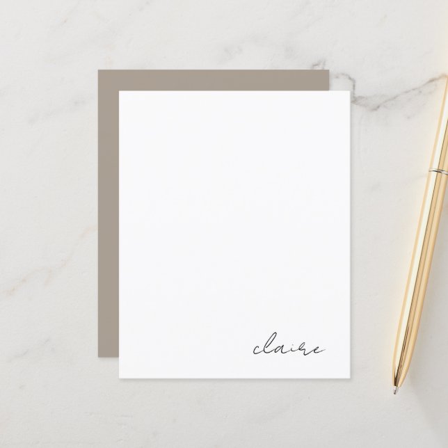 Stationspapier mit personalisiertem Namen (Vorderseite/Rückseite Beispiel)