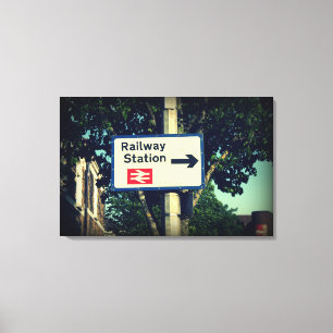 Stationszeichen Leinwanddruck