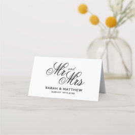 Statisch Schrift Mr. & Mrs. Platzkarte
