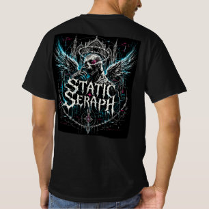 Statische Seraph-Gotik-Cyberpunk-Grafik T-Shirt