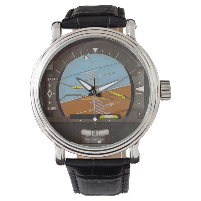 Statischer künstlicher Horizont, Höhenanzeiger Armbanduhr (Vorderseite)