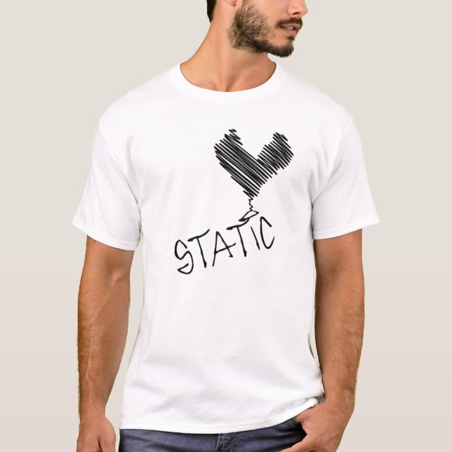 Statisches "Gekritzel" T T-Shirt (Vorderseite)
