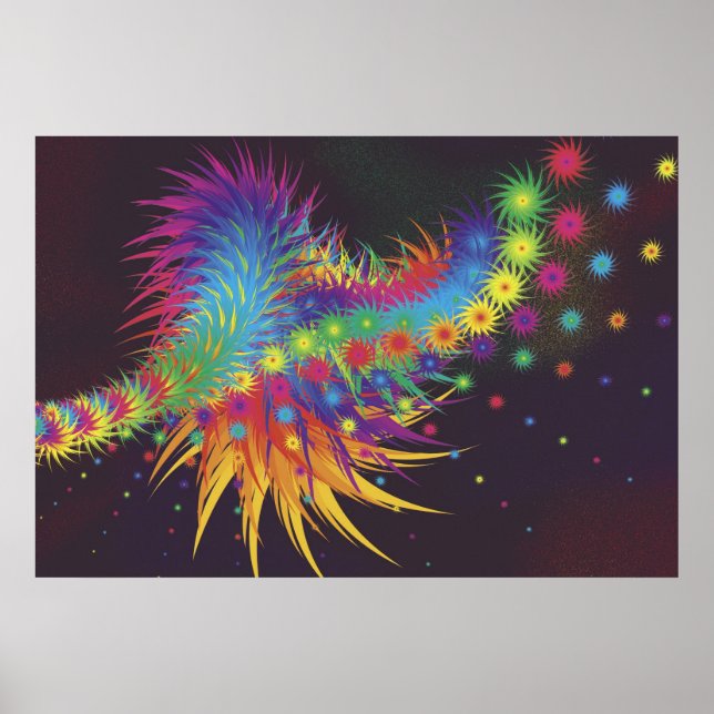 Statisches Multihued-Feld Poster (Vorne)