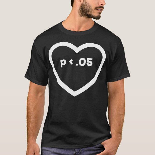 Statistics P-value Heart  T-Shirt (Vorderseite)