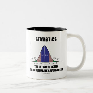 Statistik-entscheidendes Durchschnitt-schließlich Zweifarbige Tasse