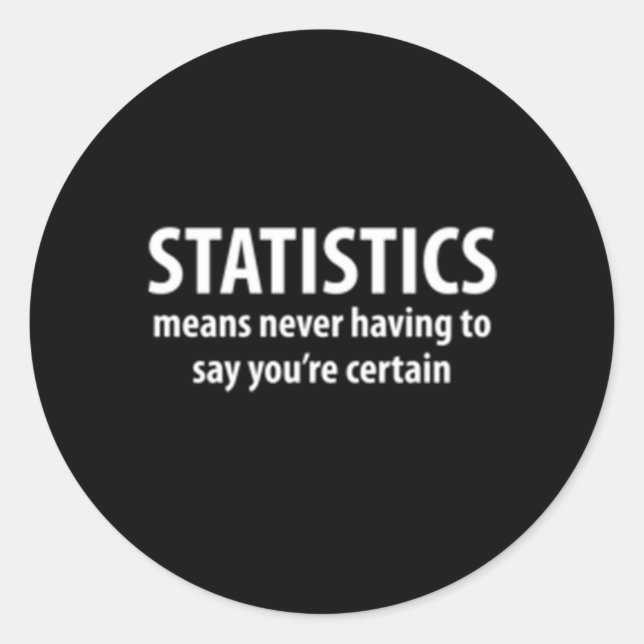 Statistik Math Science Geek Runder Aufkleber (Vorderseite)