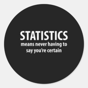Statistik Math Science Geek Runder Aufkleber