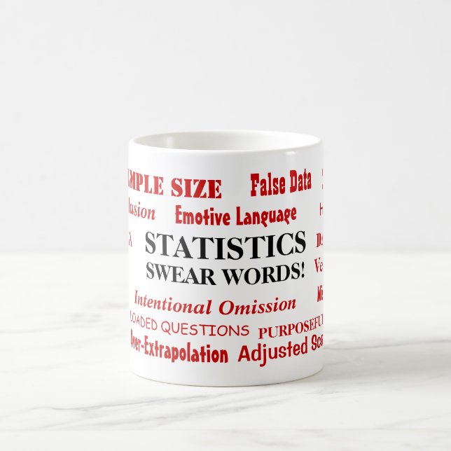 Statistik Swear Words Funny Statistician Geschenk Kaffeetasse (Mittel)