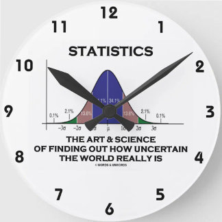 Statistiken die Kunst u. die Wissenschaft des Runde Wanduhr